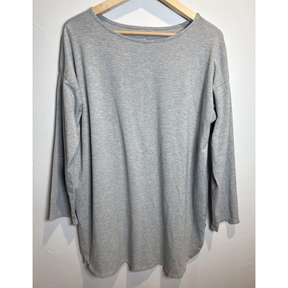 J. Jill Luxe Supima Tunic Gray Women’s Size Large Minimalist Closet Staple